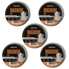 Kit 5 Lata Chumbinho Raptor Magnum PCP 5,5mm Longa Distância