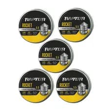 Kit 05 Lata Chumbinho Raptor Rocket 5,5mm Penetração Pontiagudo 125un