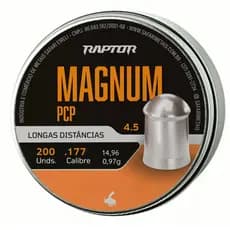 Chumbinho Raptor Magnum PCP 4,5mm Longa Distância 200un