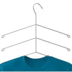 6 Cabide Camisa Triplo Aço Cromado fiver