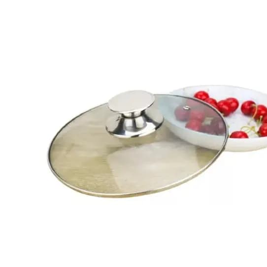 Tampa Vidro 22cm Panela Frigideira Caçarola Pomel Luxo Inox