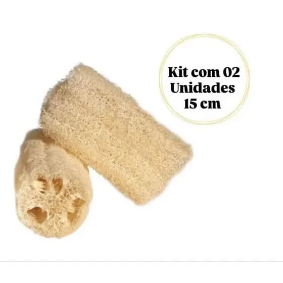 Bucha Vegetal Orgânica Kit com 02 unidades / 15cm