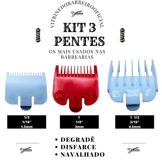 Pentes P/ Disfarce e Navalhado 0,5 1,0 1,5