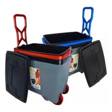 Cooler Caixa Térmica 34L Com RODAS  Antares Com Tampa Porta Copos Cabe 48 Latas