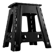 BANCO DOBRAVEL ADULTO RESISTENTE DURAVEL PORTATIL ANTARES PRETO CASA PESCA MANICURE PRATICO  FACIL DE CARREGAR