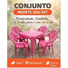 CADEIRINHA E MESINHA INFANTIL AZUL E ROSA INTRODUÇÃO ALIMENTAR ESTUDOS E BRINCADEIRAS DIVERSÃO E CONFORTO MONTE SEU KIT