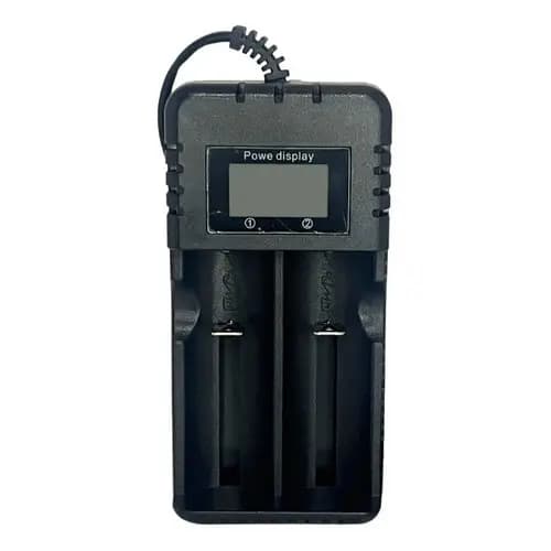 Carregador Duplo Lcd COM VISOR Indicador De Carga Bateria 18650 16340 14500 26650 Promoçã Molas Ajustáveis
