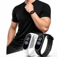 Kit Masculino Camiseta Com Proteção UV DrI Fit + Relógio Esportivo Para Treino - Conforte e Estilo