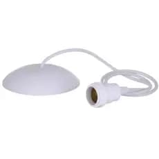 Pendente Luminária Instalação Coluna Rosca Branco Retrô 2M 110/220v