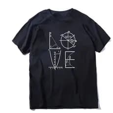 Camiseta unissex equaçoes matematicas LOVE