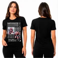 Camiseta T-shirt Unissex Algodão Babymonster Kpop Batter Up Baby