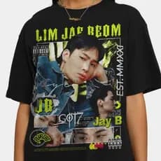 Camiseta T-shirt Unissex Algodão Grupo Kpop GOT7 Jay B