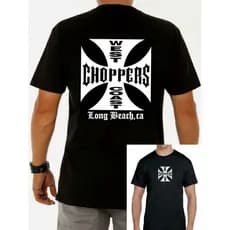 Camiseta West Coast Choppers - Camisa Unissex blusa streetwear oversized preta camisas