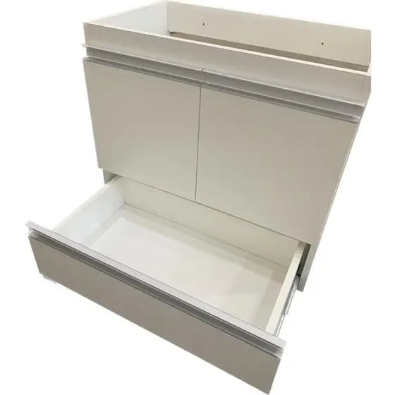 Gabinete 50 CM Puxadores em Aluminio 100 % Mdf Móveis Banheiro JTR com Gaveta JTR