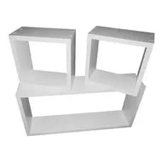 kit 03 nichos decoração sala quarto branco Pronta entrega