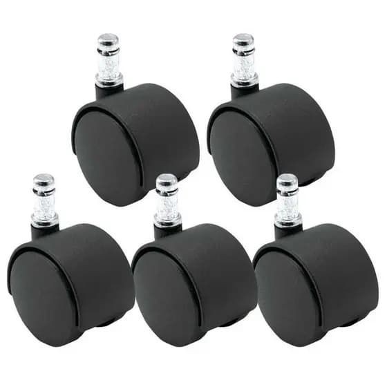 5 Rodinhas Para Cadeira de Escritório e Cadeira Gamer Giratória - Nylon de 50mm pino 11mm Lançamento
