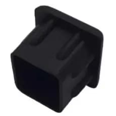 Ponteiras 30x30 interna preta para metalon com espessura de parede de 1,20mm 25 peças