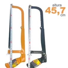 Arco de Serra Regulável 16 Polegadas de Comprimento Feita em aço inox Regula para 3 tamanhos de serra Acompanha Lâmina M