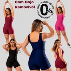 2 Macaquinho MACACÃO Academia Feminino Modelador Zero Transparência Alta Compressão FORRADO