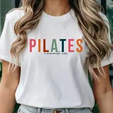 Camiseta Blusa Feminina Pilates Fitness T Shirt Fisioterapia Educação Física 100% Algodão Trevix!