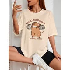 Camiseta Feminina Streetwear Instalando o Shape Capivara Camisa de Algodão 26.1 Premium
Promoção! Trevix!