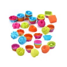 Formas Forminhas Silicone Cupcake Muffin Bolo Formatos Coloridas Kit com 6 ou 12 Peças