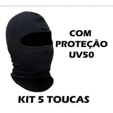 Kit 5 Balaclava C/ Uv50 Touca Ninja Motoqueiro Moto Motoboy
