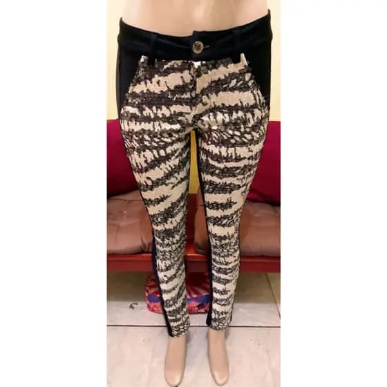calça Jeans femininaSawary,marfino etc.  casual com rasgada/ cintura alta jeans Calças Rasgadas Jeans Com elastano