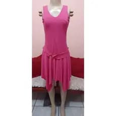 Vestido de festa curto bordado  feminino em malha fria estampado sem manga, vestido verão fresco - Liganete