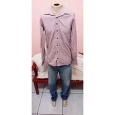 Camisa xadrez Camisas casuais masculinas  / camisa de manga curta e longa  masculino colorida-são joão festa junina