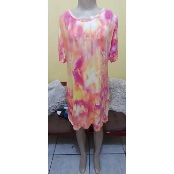 Vestido Tie Dye  Abella  viscose com elastano- GG/USADO