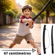 Espada De Brinquedo Samurai Com Bainha Kit 4 Unidades Naruto Sasuke