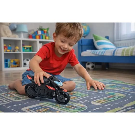 Moto Brinquedo Esportiva Estilo Alta Cilindrada Pequena E Realista 18cm de comprimento