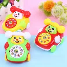 Carrinho Brinquedo Movido Á Corda Com Som De Telefone Bebê