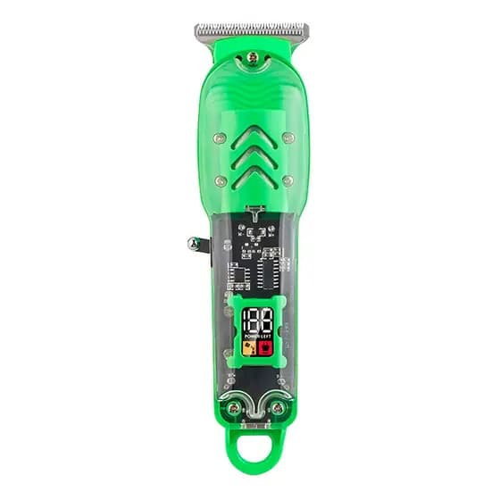 Máquina de Cortar Cabelo Profissional Acabamento Aparador Verde