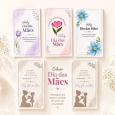 Cartão de Dia das Mães 5x9cm -Mimos, lembrancinhas e Clientes -kits 30/50/100 un - PRONTA ENTREGA