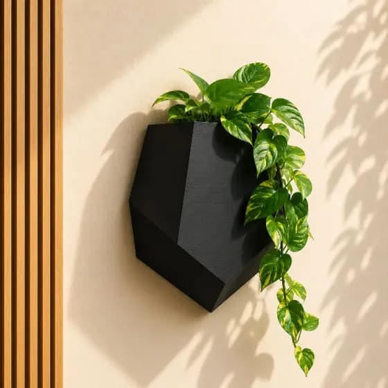 Vaso de Parede Decorativo Geométrico Para Plantas / Sala Quarto Escritório