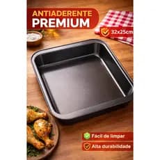 Assadeira Antiaderente 32x25cm Forma para Forno Não Gruda Fácil de Limpar Alta Durabilidade