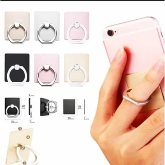 Pop Socket Quadrado Com Suporte Dedo Para Capa e Smartphone Giro De 360º
