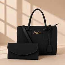 Kit Bolsa Feminina Anjik Média Duas Alças Tendência + Carteira Gaby Show