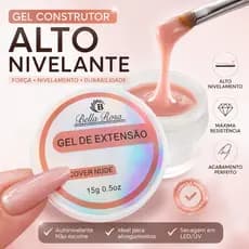 Gel Construtor Para Unhas Alongamento 15G Profissional Bella Rosa