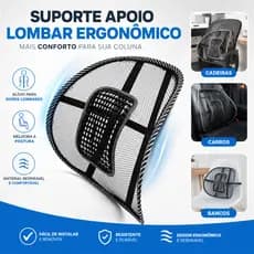 Encosto Lombar Para Coluna Ergonômico Apoio Lombar Para Carro Cadeira Almofada