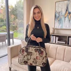 Mala De Viagem De Mão Espaçosa Bolsa Feminina Semi Rígida Tecido de Qualidade com Alça Removivel Frasqueira