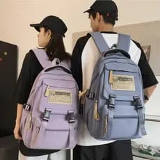 Mochila Escolar ou Trabalho Tactel  Passeio Feminina e Masculina À Prova D'água Unissex Porta Notebook