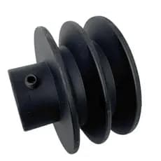 Polia De Ferro 65mm 2 Canal A Para Motor Eixo 3/4 Furo 19mm Chaveta Betoneira 400l