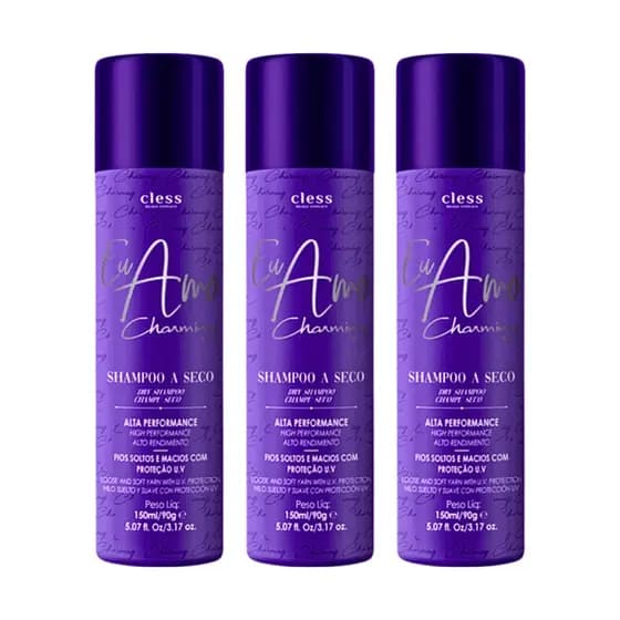 Kit 03Un Shampoo Seco Alta Performance Charming Limpeza Suave E Praticidade | Cless