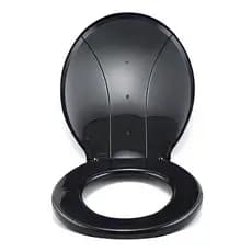 Assento Sanitário Preto com Encaixe Universal Tampa De Vaso Sanitário Plástico