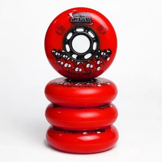 Rodas FR Street Invaders Vermelha  80mm 84A - (4 und)