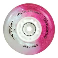Jogo de Rodas Glitter LED Special Pink e Branco 80mm/85A jg com 4