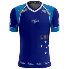 CAMISA futebol CABULOSO DRY ESPORTIVA CAMISETA raposa TREINO TIME CORRIDA MASCULINA DRYFIT azul